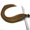 Stick i-ucu Saç Uzantıları 1Gram Strand 100strands / Paketi Düz Keratin Hint Saç, Ücretsiz DHL