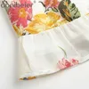 Summer Women's Casual Floral Print Ruffles Adjust Spaghetti Strap Dress Sleeveless Sweetheart High Waist Mini 210604