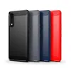 İPhone 15 Pro MAX LG Velvet Stylo 7 5G K22 için Karbon Fiber Fırçalı Doku Telefon Kılıfları Plus K42 K52 K62 K92 Samsung S24 Ultra