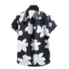 Hommes Shirt Summer manches courtes décontractées Floral Mens Aloha Chemise Plage Holiday Hawaiian Camisas surdimensionné Chemise Homme 210524