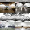 High Bay Industrial Lighting for Warehouse Deformable Folding E27 LED Garage Lamp Super Bright Waterproof 60W 80W 100W 120W UFO