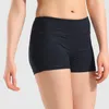 Pantalones cortos de yoga Verano Mujeres calientes Casual Cintura alta elástica Tight Fitness Slim Skinny Shorts Color sólido Mujer Chica Ejercicio Shorts