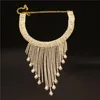 Chokers Luxury Tassel Rhinestone Choker Statement Halsband för kvinnor Fashion Chockers 2021 krage smycken party bröllop halsband