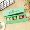 Macaron-Verpackung, Hochzeit, Party, Geschenk, Laser-Papierboxen, 6 Gitter, Pralinen, Keks-Verpackungsbox