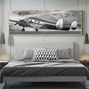 レトロな航空機キャンバスアートの抽象的な空白と白ポスターとプリントリビングルームの家の装飾のための飛行機の絵画の壁画