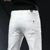 Mężczyźni Stretch Skinny Jeans Moda Casual Slim Fit Denim Spodnie Białe Spodnie Męskie Marki Ubrania Biznes dla Chinos Men's