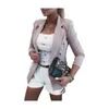 Abiti da donna Blazer Debracat Moda Autunno Primavera Donna Manica lunga Blazer semplice Cappotto Giacca da lavoro casual da donna Arancione dolce