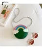 Bella neonata arcobaleno portamonete bambini borse a tracolla rotonde principessa piccola borsa accessori borsa a tracolla