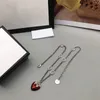 Strawberry Letter Designer Pendant Necklaces With Box Silver Stylish Jewelry Hip Hop Punk Necklace Unisex Seiko Chains