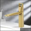 Badrumsvaskkranar kranar, duschar som hemträdgårdsmodedesign 100% mässingskran Kylmixer Basin Top Quality Tap Drop Delivery 202