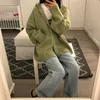 Nomikuma Thicken Solid Oversized Sweater Hooded Coat Korean Pockets Long Sleeve Jacket Autumn Winter Knitted Cardigan 6C400 210918