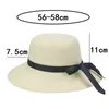 女性の夏の帽子バケツの帽子の帽子の太陽のわらのバケツ帽子のための帽子のための帽子のためのボウカットカジュアル正式な太陽の保護麦わら帽子ソンブレロスde Mujer G220301