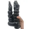 NXY DILDOS 31 * 15センチダブルヘッドデザインディルドストラポンファルス巨大現実的な陰茎吸引カップGスポット刺激成人おもちゃ1119