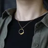 Colliers en acier inoxydable avec pendentifs en forme de cœur, cercle Simple, bijoux à la mode pour femmes, cadeaux pour meilleur ami, accessoires 2020