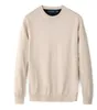 Högkvalitativ Höst Vinter Mens Sweaters Small Horse Långärmad Sweater Enkel Solid O-Hals Casual Strikked Pullovers High-neck Men Sportkläder Jumpers