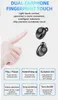 F9 T Sky5 Bluetooth V 5.0 Earbuds Microphone TWS Wireless Earpho Sport Led Digital Power Display Waterproof Headset Buller Reduction Fingerprint Touch Touch