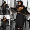 Casual Dresses Kaftan Dubai Abaya Muslim Hijab Dress Diamonds Turkish African For Women Femme Robe Islamic Clothing Two Pieces Set