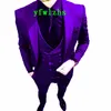 Classic One Button Handsome Groomsmen Notch Lapel Groom Tuxedos Men Suits Wedding/Prom Man Blazer ( Jacket+Pants+Vest+Tie) W812