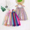 Dziewczyny Tulle Suspender Spirts Tutu Summer Princess Dresses Kids Designer Odzież Ins Suknia Balowa A-Line Dress Dance Party Elegant Dress HHC6142