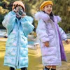 -30 grader Ryssland Tjejer Vinterrock Parka 2020 Nya Barn Dam Jacka Broderi Varma Kids OuterWear Girl Snowsuit 5-12 År H0909