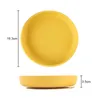 100%Food Safe Approve Silicone Children's Tableware Fashionable Round Food Plates Waterproof Training Bowl Baby Accessories 211026