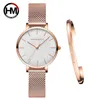 Japanischen Bewegung Mode Farbe Design Ultra-cienki zespół siatki Wodoodporna opaska Frauen Armbanduhr Luxus Damen Watch 210527