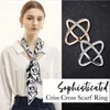 crystal scarf rings