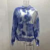 Women's Autumn And Winter Products Fashion Tie-dye Loose Hooded Long-sleeved Sweatshirt Female Hoodies Casual Pullovers 210517