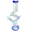 Glow In The Dark Bong in vetro per acqua Narghilè Tubi per fumatori Dab Rigs Bubbler Heady Bong Downstem Perc con ciotola da 14 mm