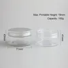 30 x Travel Empty Clear Frost Cream Lotion Cosmetic Jar 100ml PET Plastic Makeup Container with Aluminum lids screw cap 100g1