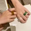 HUANZHI – ensemble de bagues en résine acrylique transparente colorée, anneaux ouverts à géométrie pour femmes et filles, bijoux de fête, 2021