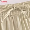 Tangada Summer kvinnor Elegant Shorts Fickor kvinnliga retro Grundläggande Casual Shorts Panta 3W95 210.609
