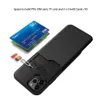 Przewiń Portfel Case Credit Credit Card SIM Slot Holder Telefon Powrót Pokrywa dla iPhone 11 Pro XR XS Max Capa