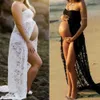 Фотография реквизит сексуальное платье для беременных без рукавов без бретелек без бретелек шнурок Maxi платье беременных платья для фотосессии летнее платье Q0713