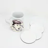 Nouveau Sublimation Coaster MDF personnalisé rond Coaster tasse à café Mat Thermo Coussin Titulaire Transfert de chaleur Impression Coasters EWF5551