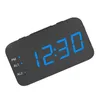 Skrivbordsbordsklockor Digital väckarklocka USB Snooze Sound Aktiverad Dual med temperaturdisplay