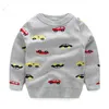 Barnens besättning Neck Sweater Fall / Vinter Barnens tröjor Boys Knitwear Cartoon Stickade toppar Y1024