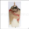 Szaliki Okładki Kapelusze, Rękawiczki Moda Aessories Kobieta Klatki Klatkowe Dziewczyny Lattice Szal Szal Zimowy Siatka Klasyczny Kwadratowy Tassel Check Scar Scarf N