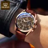 럭셔리 시계 쿼츠 남성 시계 가죽 스트랩 30m 방수 패션 남성 시계 시계 남성 가벼운 시계 210804