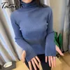 Basic Turtleneck Women Sweater High Neck Tops Korean Yellow Slim Lidies Wool Pullover Knitted Colorful Colour Warm Pull 210514