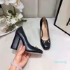 2021 luxury Classic Office Professional thick heel shoes women's sexy party 10cm size us35-41 996