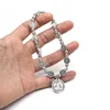 Jezus St Benedict Bransoletka Bransoletka Brzeczak Krzyż starożytna srebrna wiara bransoletka biżuteria religijna