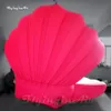 Personalized Lighting Inflatable Mussel Shell 3m Height Sea Animal Pink Blow Up Led Clam Balloon With Dancer Hidden Inside For Wedding And Party Decoration