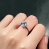 Choucong varumärke bröllopsring lyx smycken real 925 sterling silver rund snitt vit topaz cz diamant ädelstenar party evighet kvinnor engagemang band ringar gåva