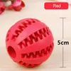 Pet Rubber Leaking Food Ball Dog Cat Chew Toy Interactive Elasticity Watermelon Bite Resistant Dogs Teeth Clean Play Balls 5cm WLL415