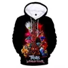 Herren Hoodies Sweatshirts Männer/Frauen Trolle 2 Junge Mode Eigenartige Sport Kinder Cartoon Hip Hop Tops