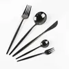 6/30pcs Stainless Steel Tableware Set Rainbow Gold Dinnerware Knife Fork Spoon Flatware Dishwasher Safe Cutlery 210928