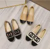 Zapatos de vestir de mujer clásica moda de buena calidad marca zapatos de trabajo de cuero femenino diseñador de paja pescadores zapatos damas cómodo zapato casual C908174