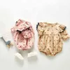 Neugeborenen Nette Outfits Overalls Mode Schöne Quaste 2020 Neugeborenen Baby Twin Frühling Kleidung Mädchen Floral Body Overall Outfits G1221