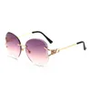 Luxury Designer Butterfly Sunglasses for Unisex Women & Men Rimless Square Fashion Sun Glasses UV400 JC2538